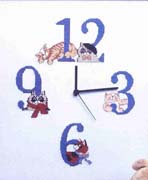 Schema punto croce Orologio Gatti 1a