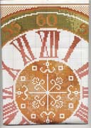 Schema punto croce Orologio Numeri Romani 1e