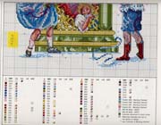 Schema punto croce Orologio Santa3