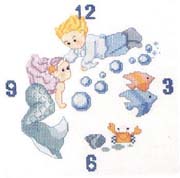 Schema punto croce Orologio Sirena 1