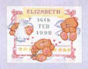 Schema punto croce Nascita Orsetti 2a