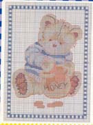 Schema punto croce Orsetto Con Miele