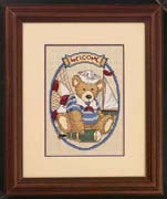 Schema punto croce Orsetto Marinaio 1