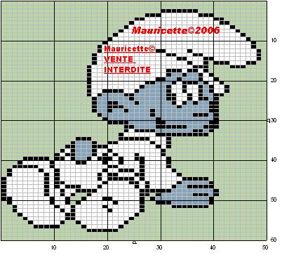 Schema punto croce i puffi