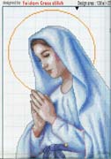 Schema punto croce Madonna Azzurra 10