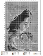 Schema punto croce Madonna Bellissima 01