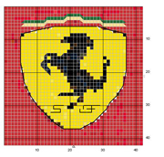 Schema punto croce Logo Ferrari
