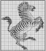 Schema punto croce Zebra Grande