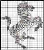Schema punto croce Zebra Piccola