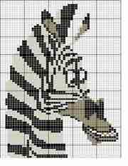 Schema punto croce Zebra Ride