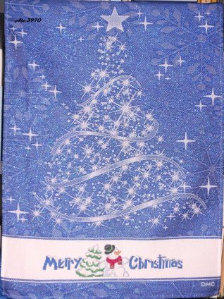 Asciughino Natale  blu glitterato 2013 