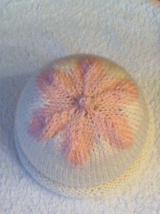 cappellino fiore rosa 2