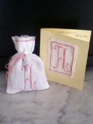  sacchetto portaessenze+biglietto d'auguri