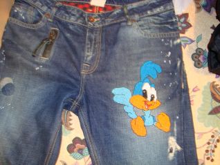 jeans ricamato