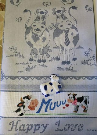 Asciugapiatti con le mucche