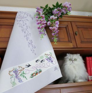 Asciugapiatti gliacine con paesaggio