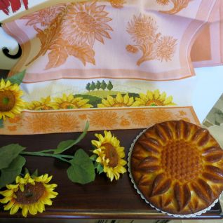 Asciugapiatto colline e girasoli