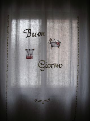 Buon Giorno tenda bagno abbinabile...