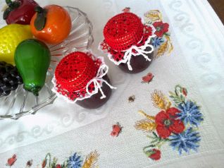 Copribarattoli marmellata a uncinetto