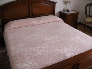 Copriletto matrimoniale Bianco ad Uncinetto