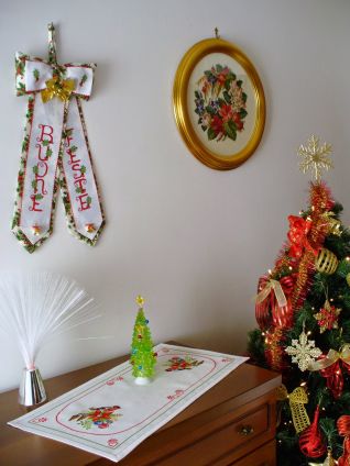 Fiocco buone feste e corsia pettirosso