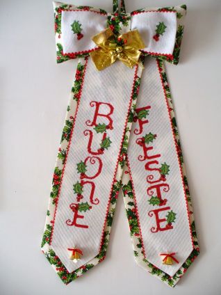 Fiocco con la scritta buone feste