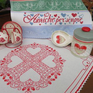 Particolare asciugapiatto Amiche per sempre