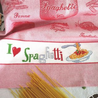 Particolare asciugapiatto spaghetti