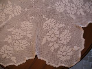 Particolare Centro a Filet Ottagonale Beige