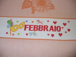 Particolare strofinaccio mese di febbraio