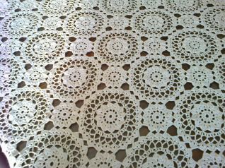 Particolare Tovaglia a uncinetto