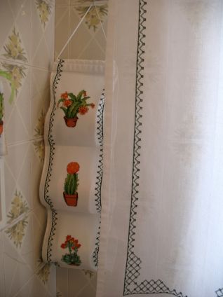 Porta rotolo carta igienica con cactus