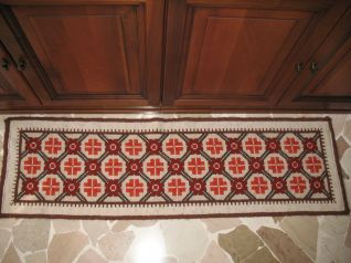 Tappettino rettangolare a punto croce lanato