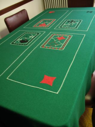 Tovaglia con carte da gioco POKER