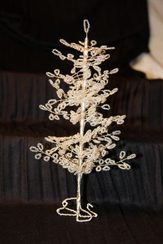 abete di perline cristallo