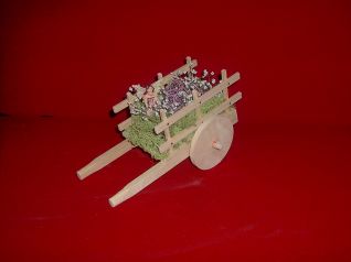 carretto con fata e fiori