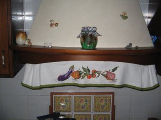 fascia da applicare alla cappa da cucina con ortaggi