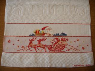 Asciugamani Cucina Babbo Natale con i Doni