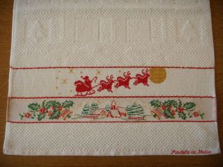 Asciugamani Cucina Slitta Babbo Natale