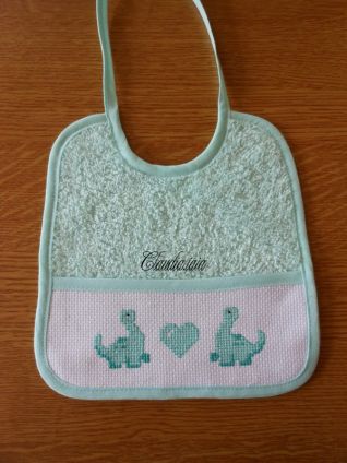 Bavaglino Dinosauri verdi_1