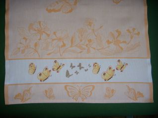 Canovaccio giallo farfalle_particolare