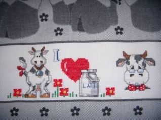 Grembiule Mucche per Paola_particolare