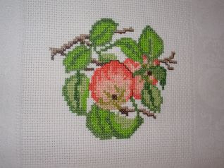 dettaglio tovaglia pesche