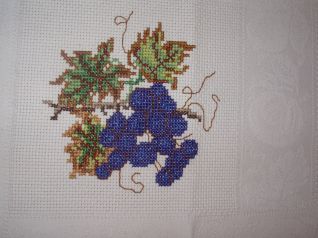 dettaglio tovaglia uva