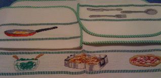 Set tovaglietta/tovagliolo/portaposate 2