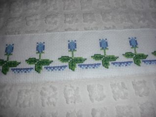 asciugamani  azzurro particolare 