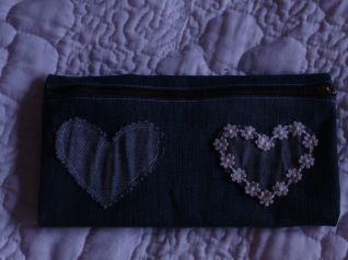Astuccio jeans bis di cuori
