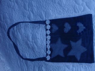 Borsetta bimba jeans cuori e stelle 2