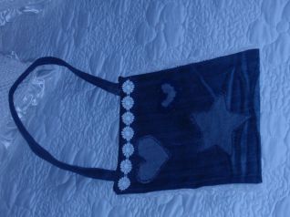 Borsetta bimba jeans cuori e stelle 3