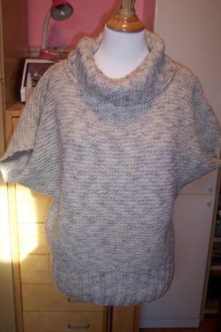 MAGLIONCINO GILET MANICA KIMONO BEIGE MELANGE